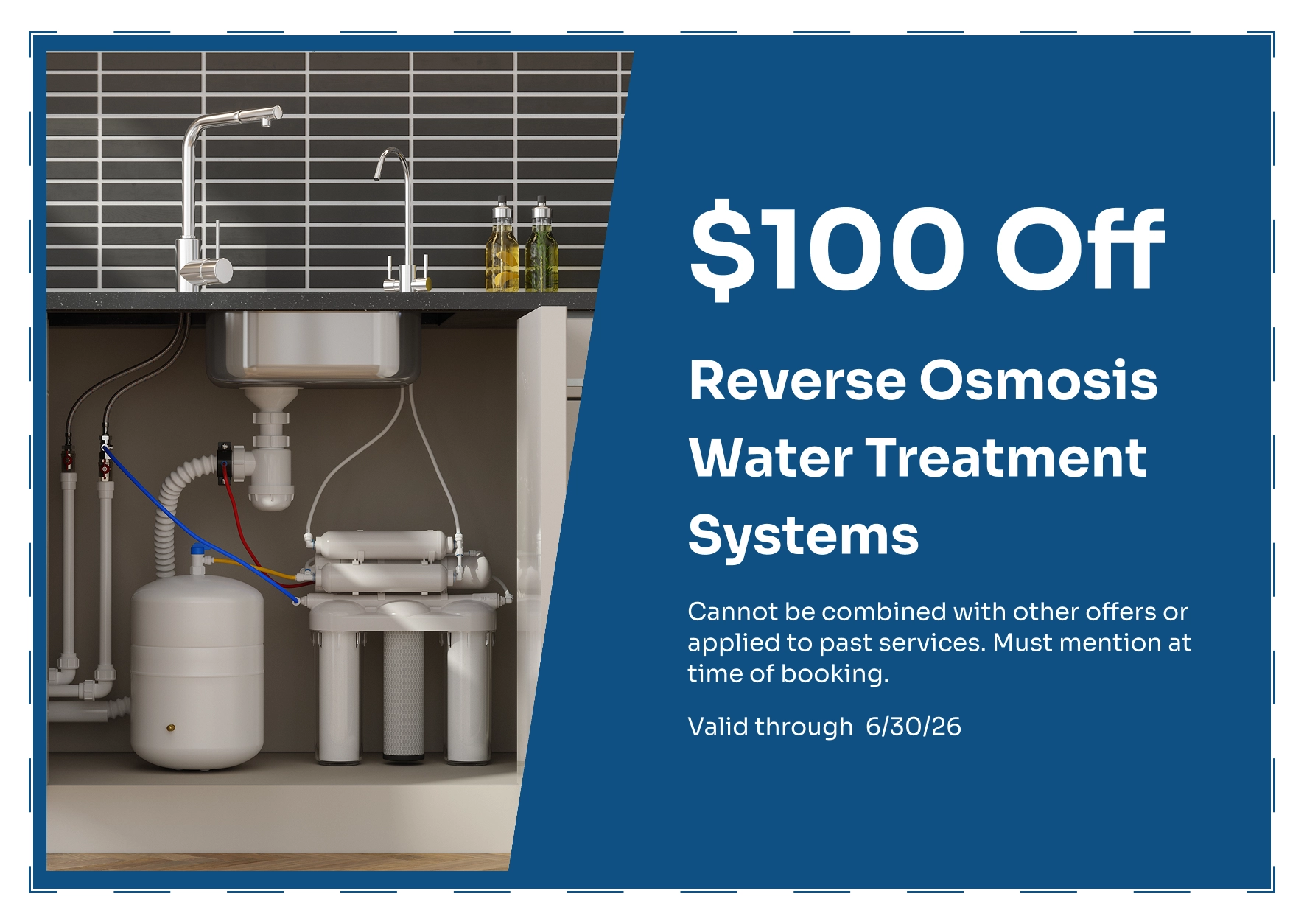 100 Off Reverse Osmosis Water Treatment