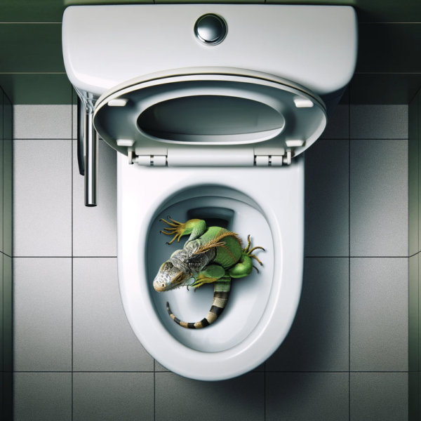 Three Crazy But True Plumbing Stories You’ll Find Hard To Believe 2 iguana in toilet